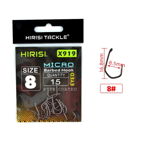Anzóis Micro Farpa PTFE HIRISI X919 15pcs - Image 9