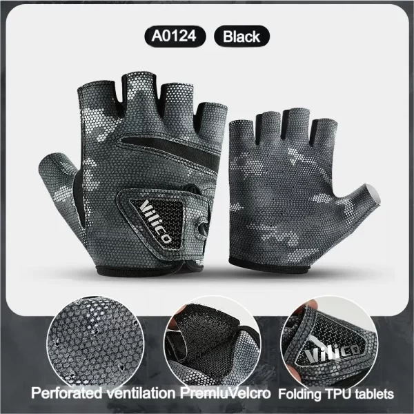 Luvas Meio Dedo Vilico Antiderrapantes e Resistentes para Pesca - Image 7