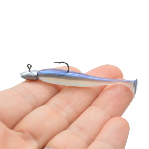 Conjunto 5 Swimbaits Soft Cauda em T com Jig Head 60mm 3g - Image 6