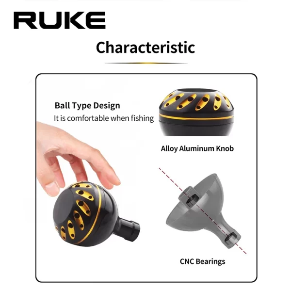 Botão de Manivela RUKE 30mm para Carretos Daiwa/Shimano - Image 2