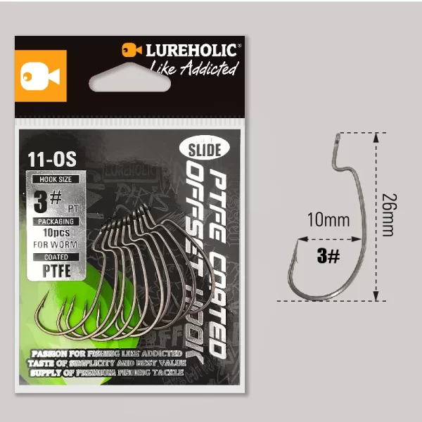 Anzol Offset PTFE Super Slide para Texas Rig e Drop Shot - Image 8