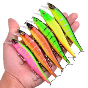 Amostra Jerkbait Aorace Flutuante 11,5cm 14g com Olhos 3D