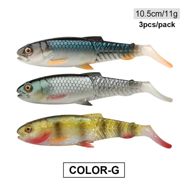 Conjunto de Amostras Swimbait com Cauda em T 3g-18.4g (2-4 Unidades) - Image 8