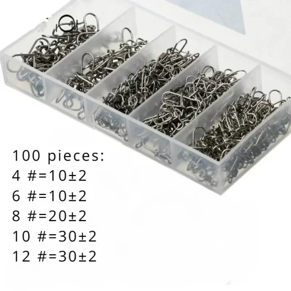 Conjunto de Conectores com Destorcedores Delysia King 50/100/200 Peças em Aço Carbono - Image 6