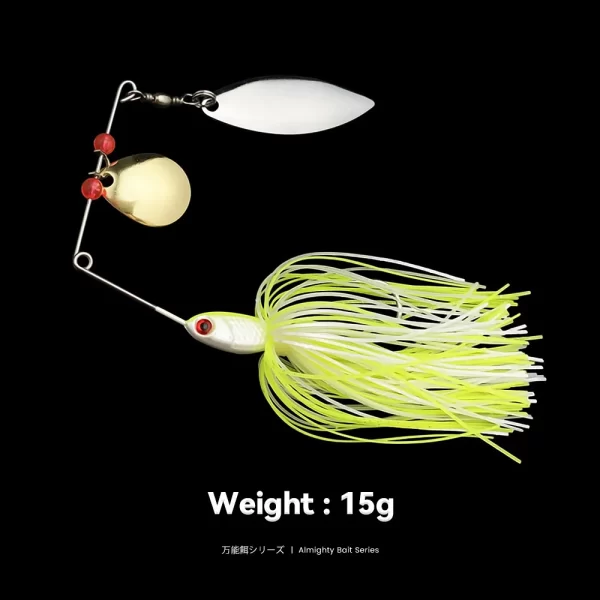 Amostra Spinnerbait Bazooka 15g 90mm com Saia de Silicone - Image 10