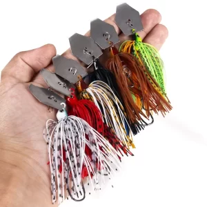 Amostra Chatterbait SANMO 100mm 11g com Saia de Borracha