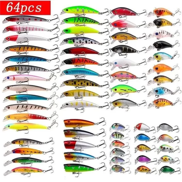 Conjunto de Amostras Flutuantes - Jerkbaits, Crankbaits e Poppers (10-64pcs) - Image 8