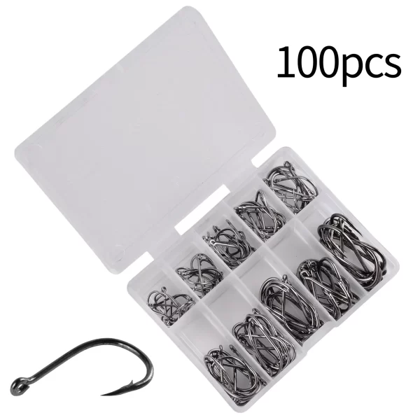 Conjunto de Anzóis J Aorace em Aço Carbono com Farpa (100 Unidades) - Image 7