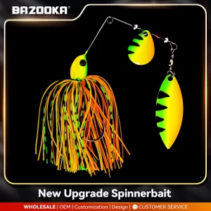 Amostra Spinnerbait Bazooka 15g 90mm com Saia de Silicone