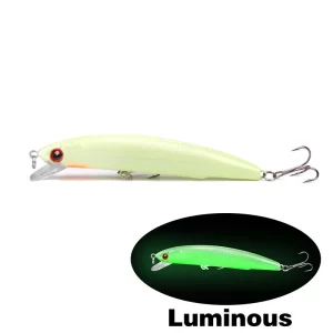 Amostra Jerkbait Tsurinoya 3D Luminosa 12cm 17g