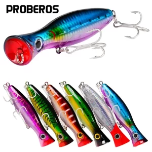 Amostra Flutuante Popper PROBEROS 43g para Predadores de Água Salgada