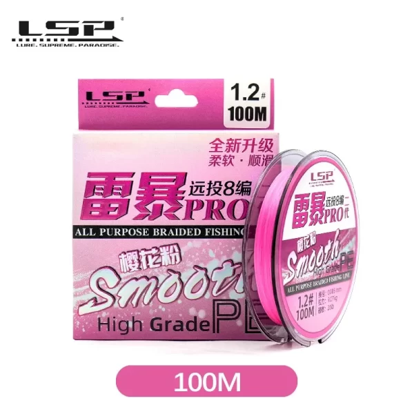 Linha Multifilamento LSP Thunderstorm Pro 2 PE, 8 Fios, 100-150m, 6-13kg - Image 5