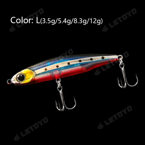 Amostra Sinking Pencil LETOYO 3.5g-12g Stickbait para Predadores - Image 8