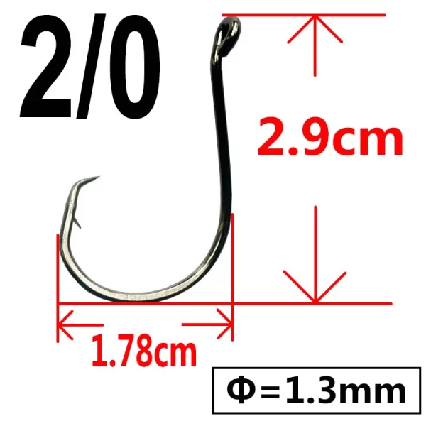 Anzóis Circulares Offset Octopus Facifa 100pcs em Aço Carbono - Image 12
