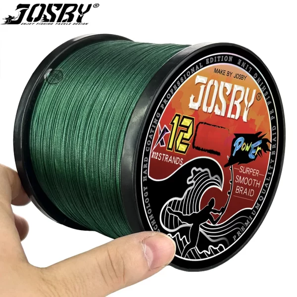 Linha de Pesca Flutuante JOSBY 12 Fios 100m-1000m Multifilamento de Alta Resistência