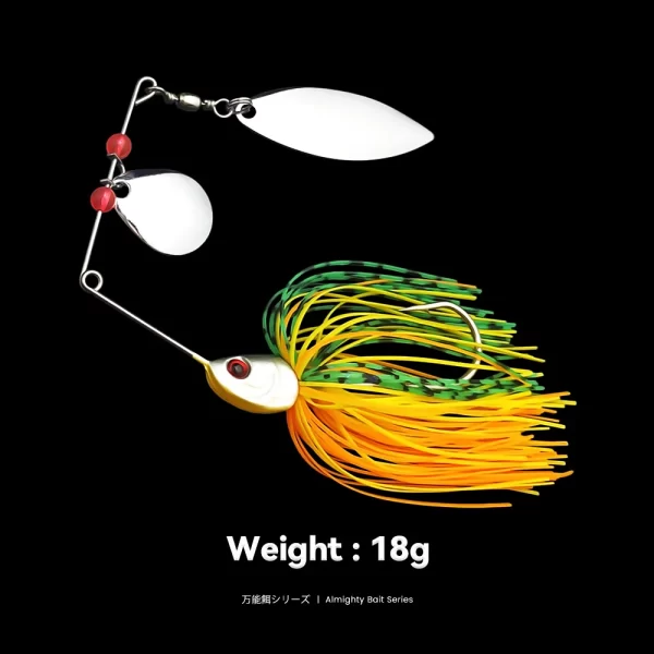 Amostra Spinnerbait Bazooka 15g 90mm com Saia de Silicone - Image 13