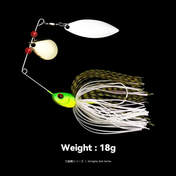 Amostra Spinnerbait Bazooka 15g 90mm com Saia de Silicone - Image 11