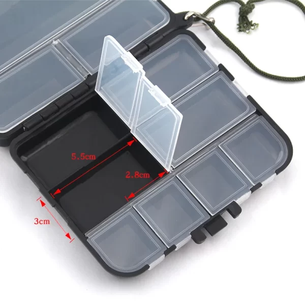 Caixa de Armazenamento Compacta para Acessórios de Pesca 12cm - Image 3
