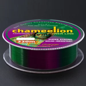Linha de Pesca Monofilamento Fluorocarbono Revestido 220m, Mudança de Cor, Alta Resistência