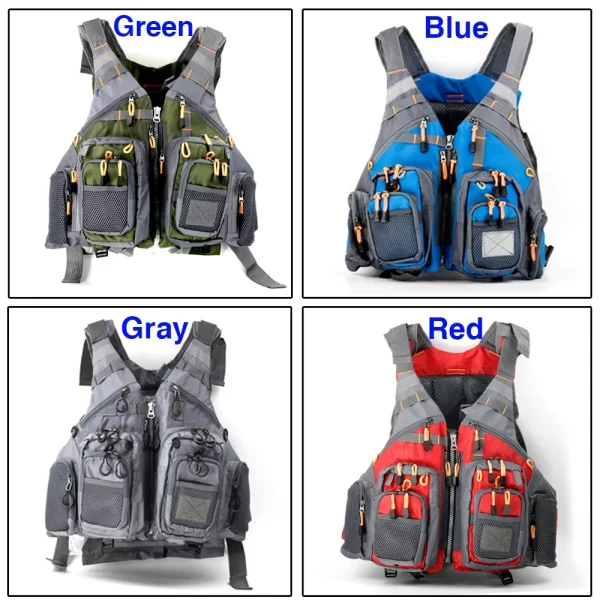Colete de Pesca GHOTDA com Flutuabilidade e Bolsos Multiusos - Image 6