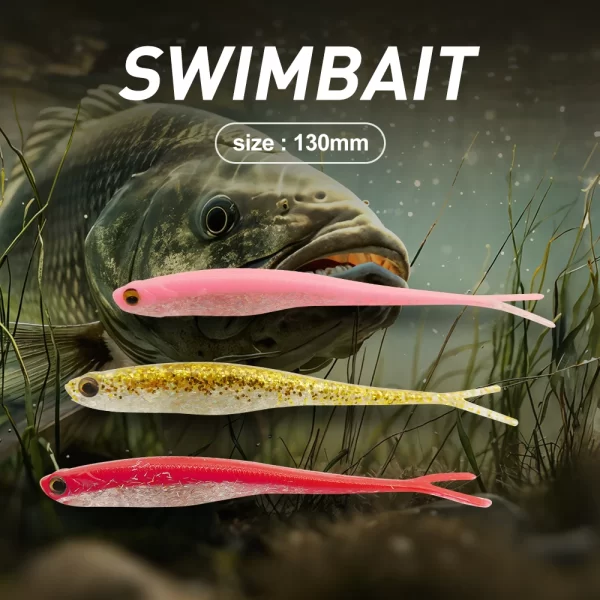 Amostra Softbait (Fluke) ESFISHING Real Shad 130mm -  6 Unidades - Image 2