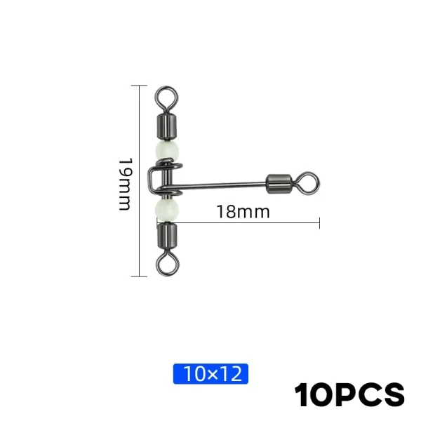 Conector de Pesca T-Shape 3 Vias com Missangas Luminosas (Pack 10 Unidades) - Image 11