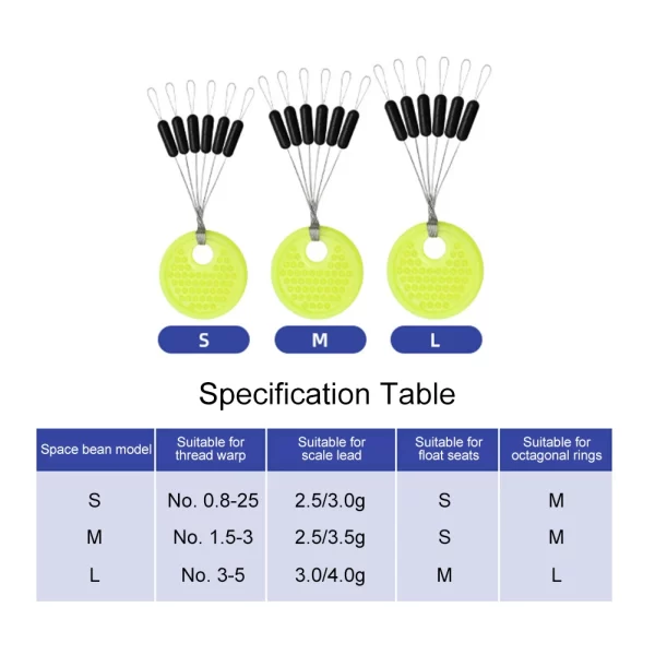 Conjunto de Espaçadores para Pesca com Boias e Flutuadores (60/120 Unidades) - Image 6