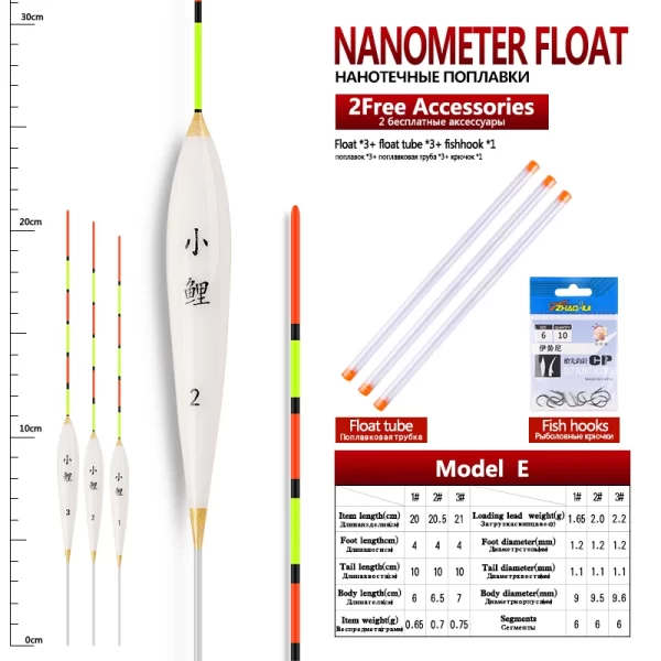 Conjunto de 3 Boias Flutuantes Nano para Pesca em Águas Rasas + Acessórios - Image 16