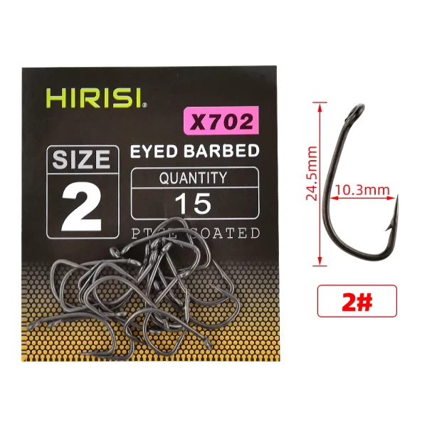 Anzóis para Carpa 15pcs de Aço Carbono com Revestimento PTEF - Image 9