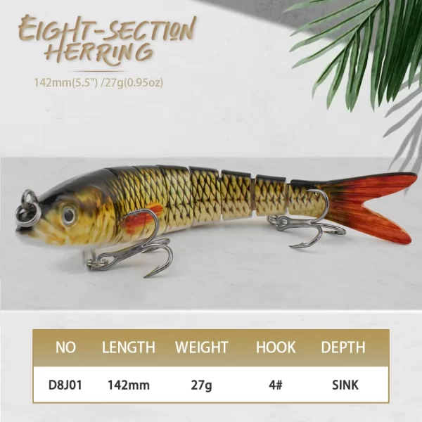 Amostra Articulada Swimbait Segmentada 12,7cm - Image 2