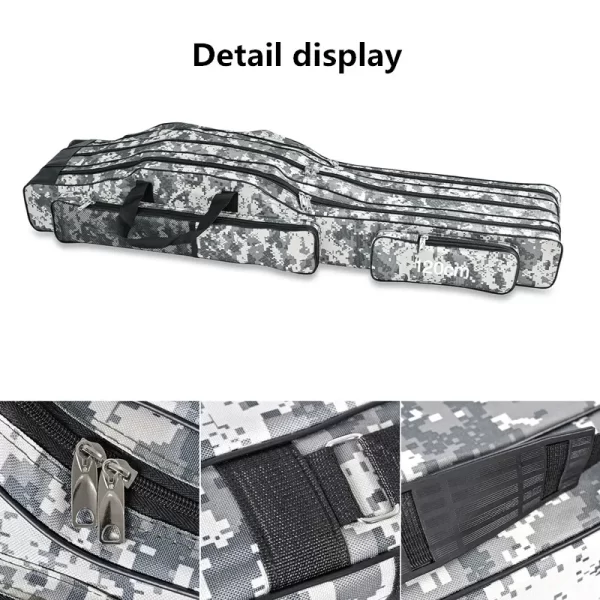 Bolsa de Pesca Grande Dobrável com Três Camadas 1.2m/1.5m para Cana e Ferramentas - Image 3