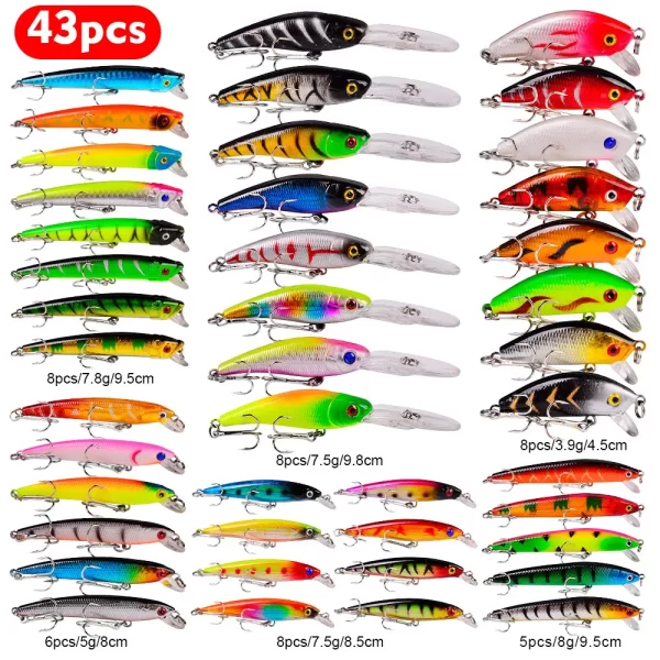 Conjunto de Amostras Flutuantes - Jerkbaits, Crankbaits e Poppers (10-64pcs) - Image 3