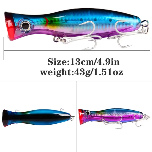 Amostra Topwater Popper PROBEROS 13cm 43g - Image 2