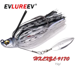 Amostra Jig com Spinner e Saia de Silicone 13.5g