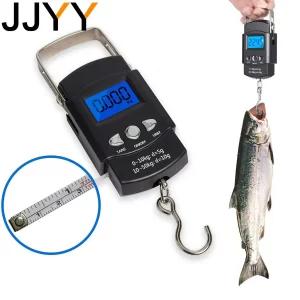 Balança Digital Portátil 10g/50kg LCD com Fita Métrica Retrátil 100cm