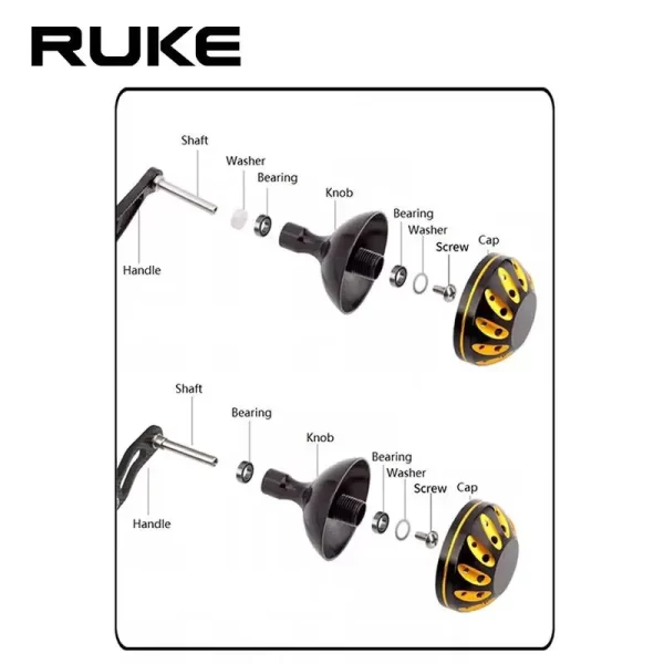 Botão de Manivela RUKE 30mm para Carretos Daiwa/Shimano - Image 6