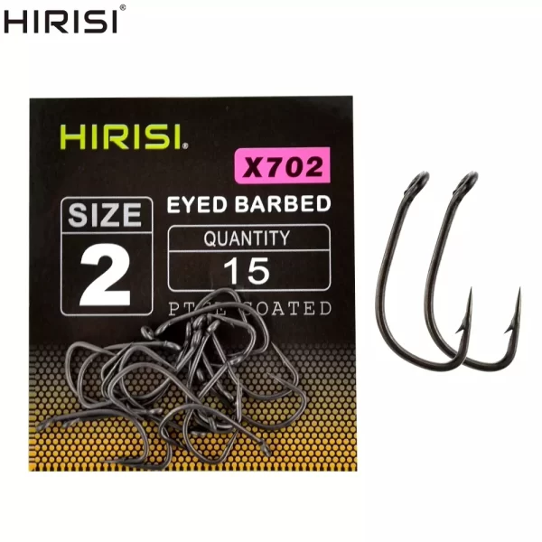 Anzóis para Carpa 15pcs de Aço Carbono com Revestimento PTEF
