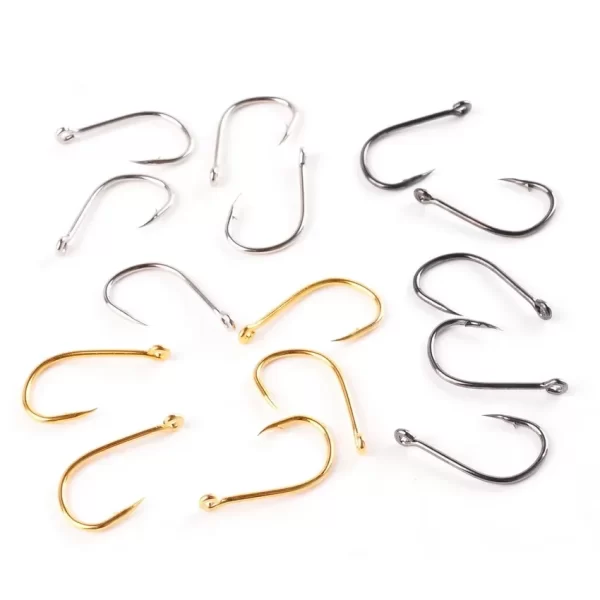 Conjunto de Anzóis J Aorace em Aço Carbono com Farpa (100 Unidades) - Image 6
