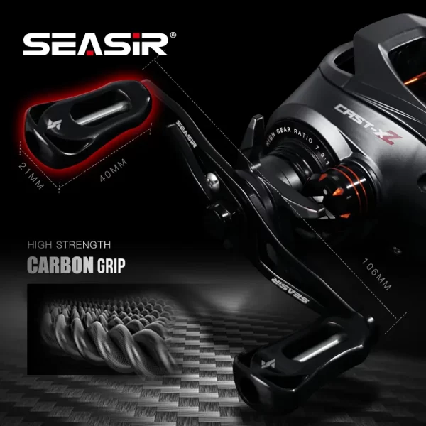 Carreto Casting SEASIR Cast-X2 7.3:1, Drag 9KG 7.3:1 - Image 6