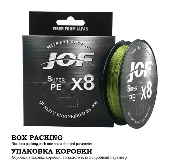 Linha Multifilamento JOF X8 150m/300m/500m, 8 Fios PE Colorida - Image 6