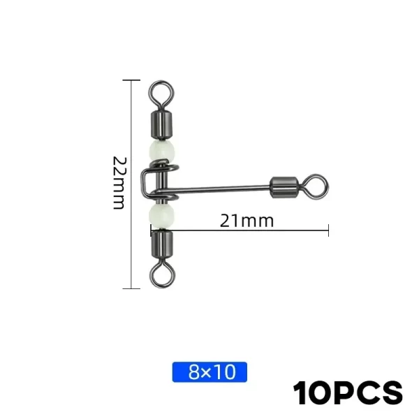 Conector de Pesca T-Shape 3 Vias com Missangas Luminosas (Pack 10 Unidades) - Image 7