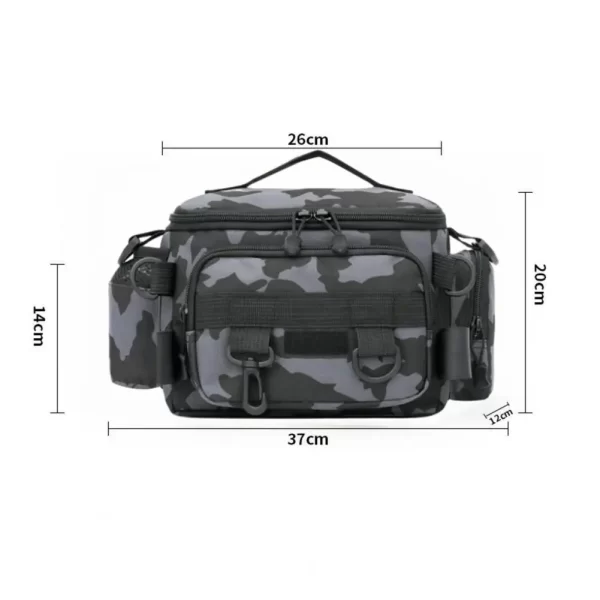 Mala de Ombro para Pesca com Grande Capacidade e Suporte para Cana - Image 3