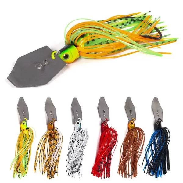 Amostra Chatterbait SANMO 100mm 11g com Saia de Borracha - Image 6