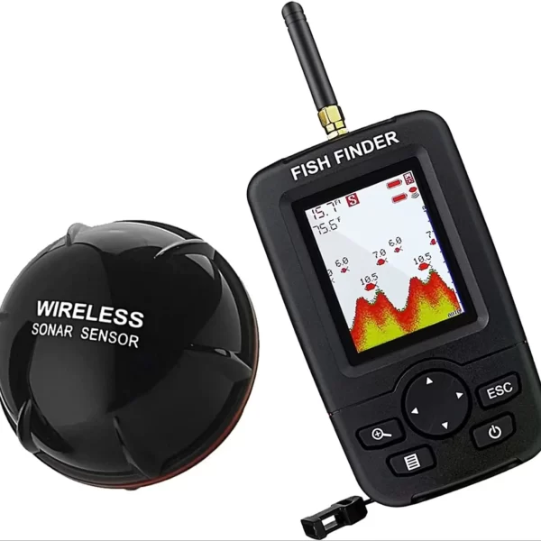 Localizador de Peixes Sonar Sem Fios Portátil com Display LCD e Detecção de Profundidade - Image 8