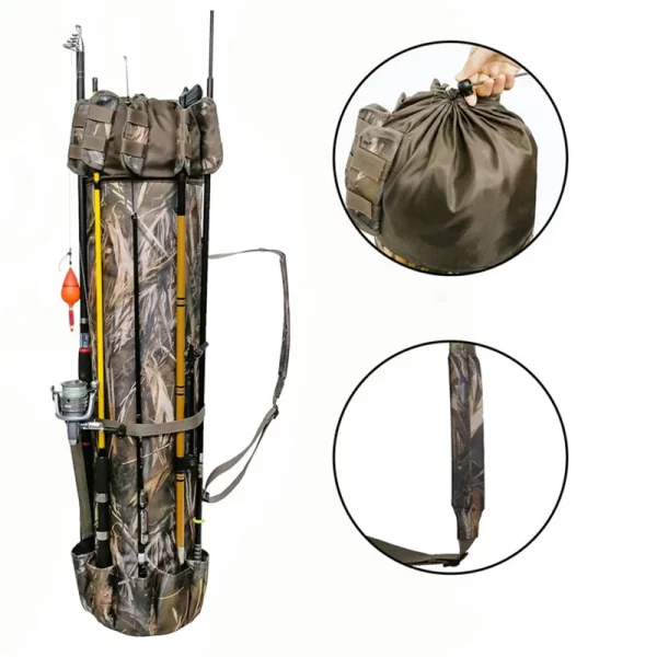 Mochila Cilíndrica para Transporte de Canas Impermiável - Image 4