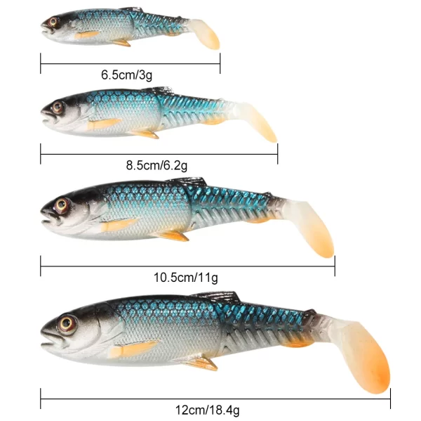 Conjunto de Amostras Swimbait com Cauda em T 3g-18.4g (2-4 Unidades) - Image 4