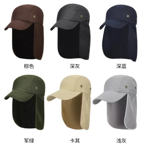 Chapéu de Pesca com Proteção UV e Flap Removível para Rosto e Pescoço - Image 6