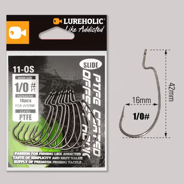 Anzol Offset PTFE Super Slide para Texas Rig e Drop Shot - Image 11