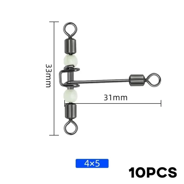 Conector de Pesca T-Shape 3 Vias com Missangas Luminosas (Pack 10 Unidades) - Image 9