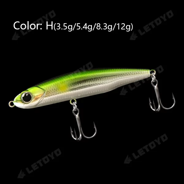 Amostra Sinking Pencil LETOYO 3.5g-12g Stickbait para Predadores - Image 11